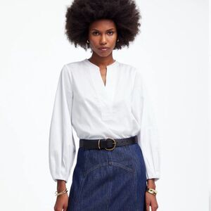 Madewell ns437 V-Neck Long-Sleeve Top size large NWT